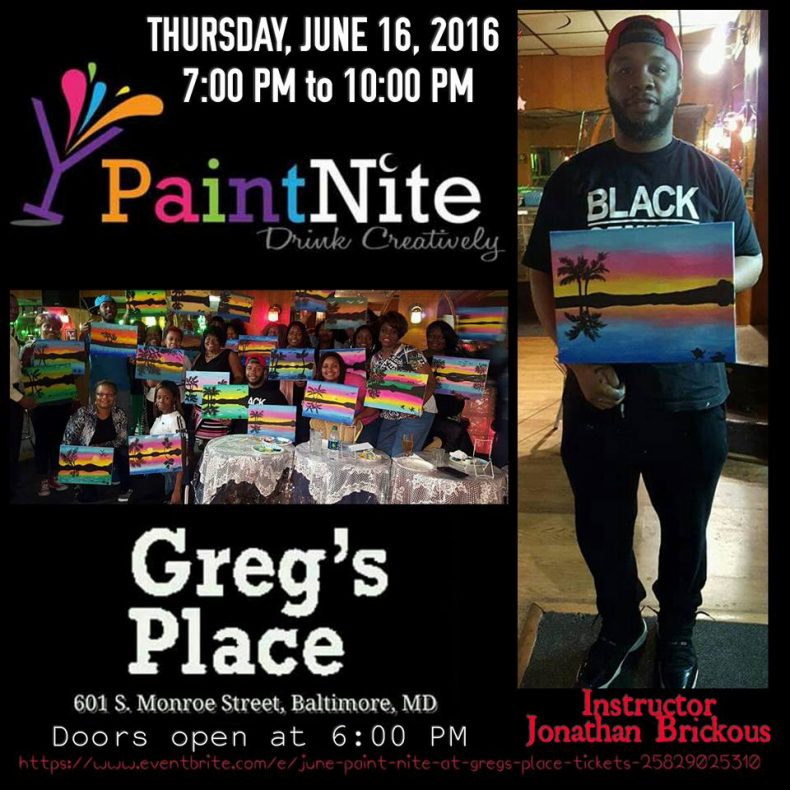 Greg’s Place June Paint and Wine Nite